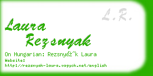 laura rezsnyak business card